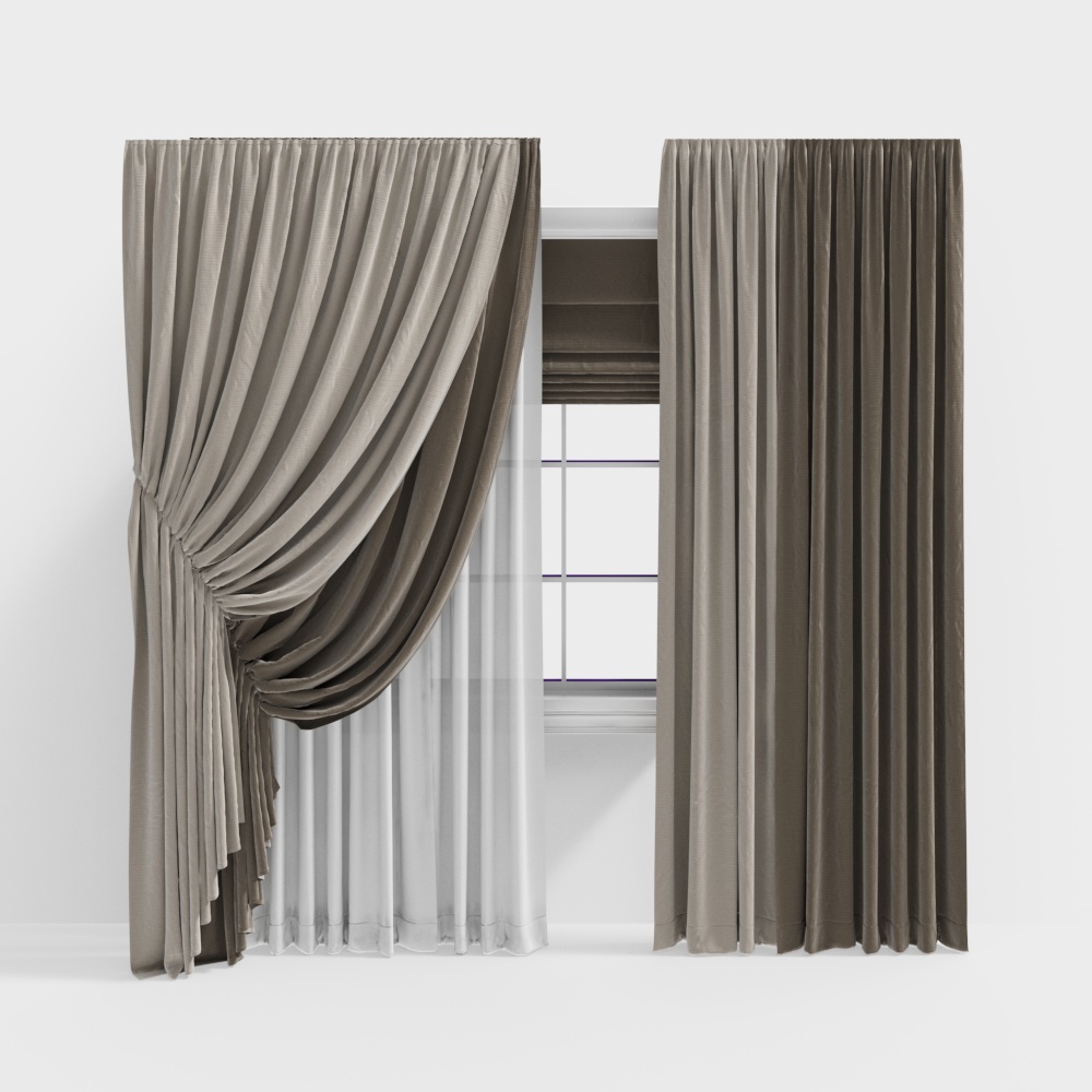 European style bedroom curtains