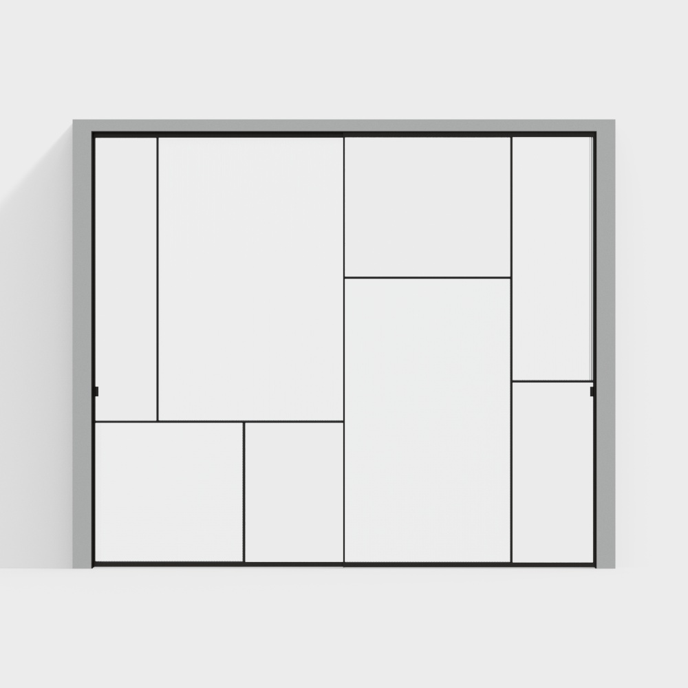 Simple bedroom french window