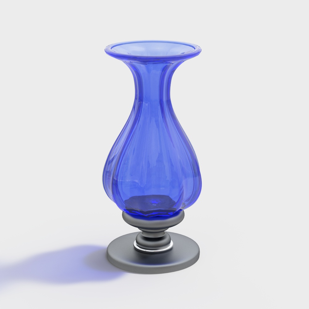 Modern blue vase