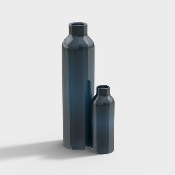 Minimalist Vase Set 3D Model Design