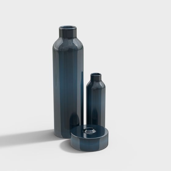 Glass Bottle Set 3D model