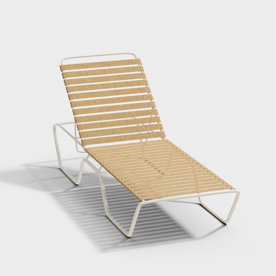 Stylish Beach Chair 3D model for Relaxation Spaces