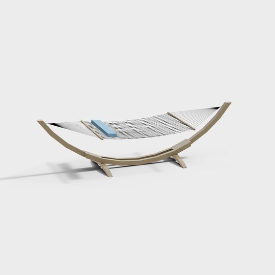 Low-Poly Hammock 3D model for Relaxation