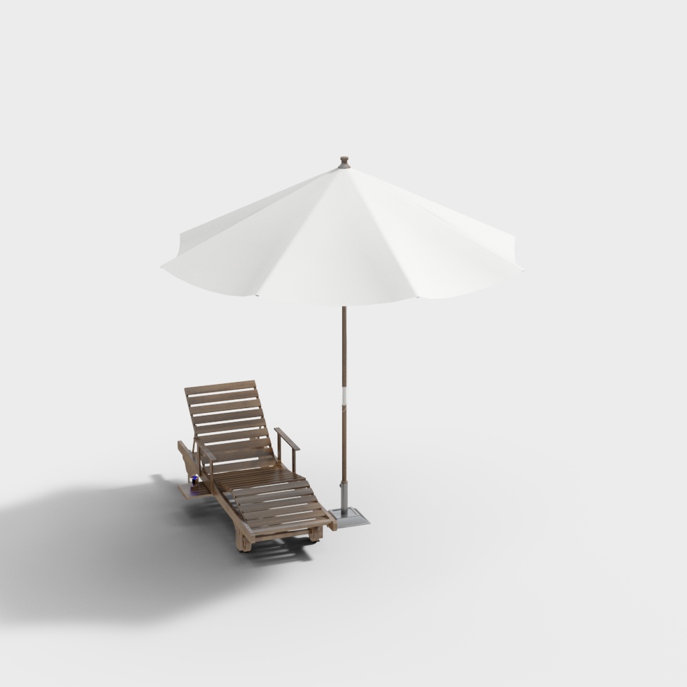 Modern outdoor sunshade beach loungers