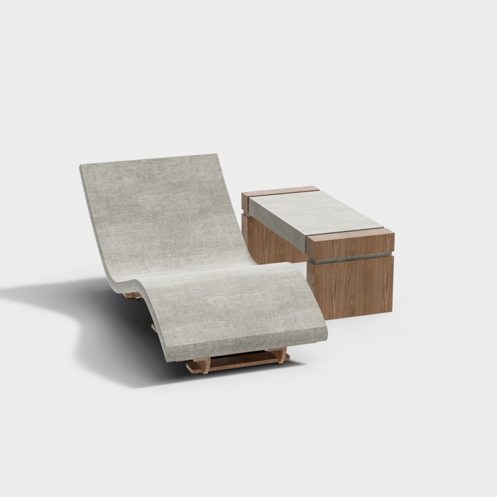 Chaise longue d'extérieur moderne