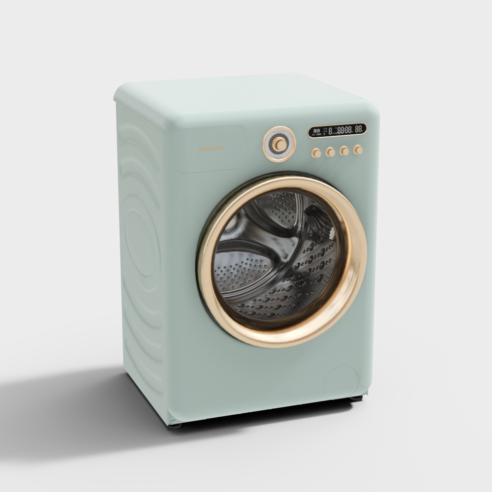 Hisense Roman Holiday ultra-thin retro washing machine 10kg-WD100R4
