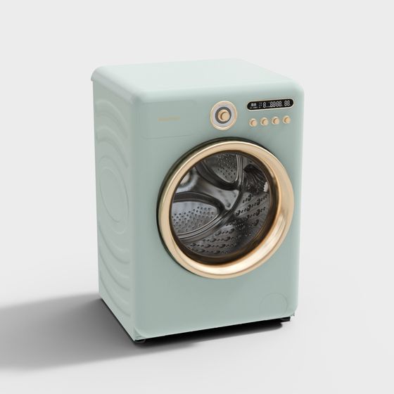 Stylish Hisense Washing Machine 3D model for Modern Interiors