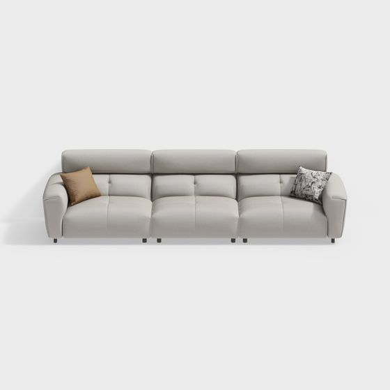 Urban Comfort Low-Poly Sofa 3D model