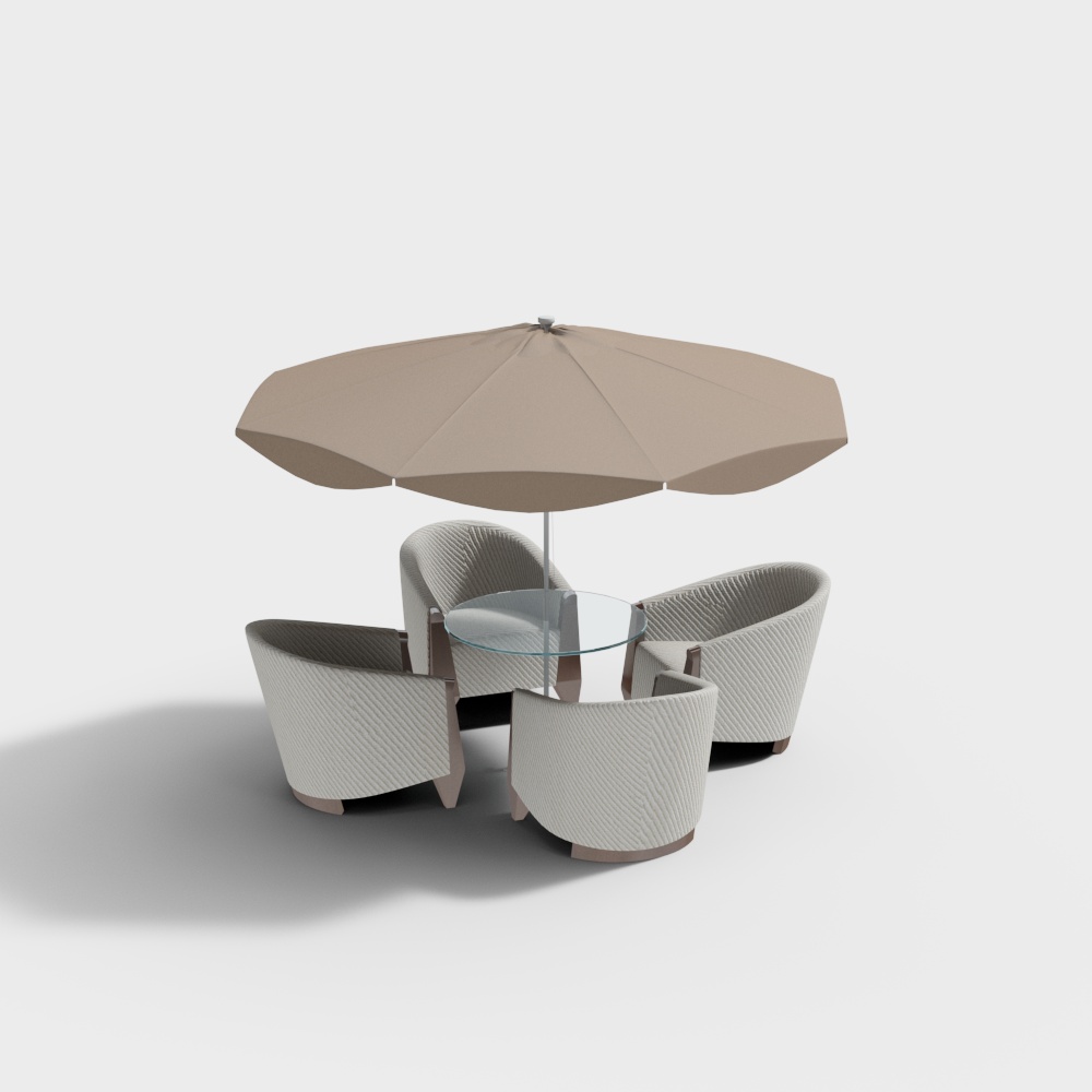 현대 야외 여가 소파 우산 좌석