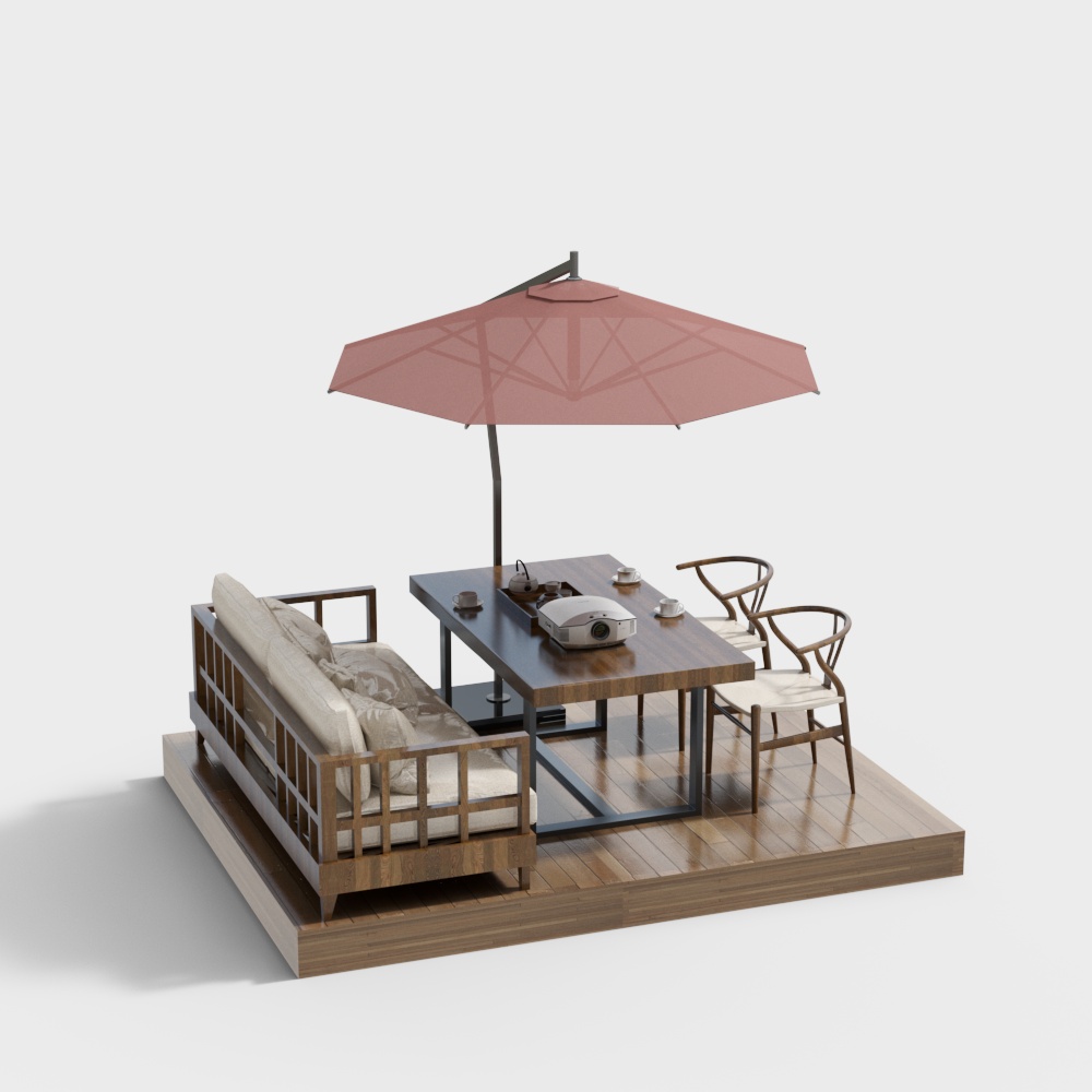 Modern outdoor leisure sofa umbrella seat