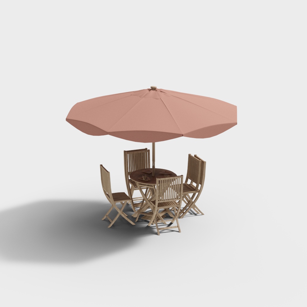 Ghế dưới ô dù thư giãn ngoài trời hiện đại