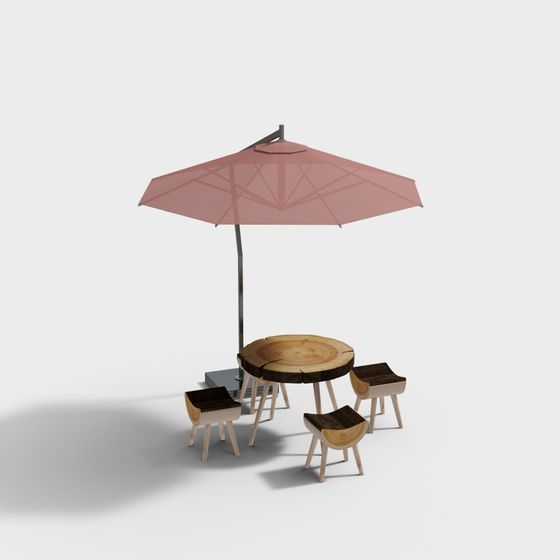 Elegant Outdoor Leisure Space 3D model