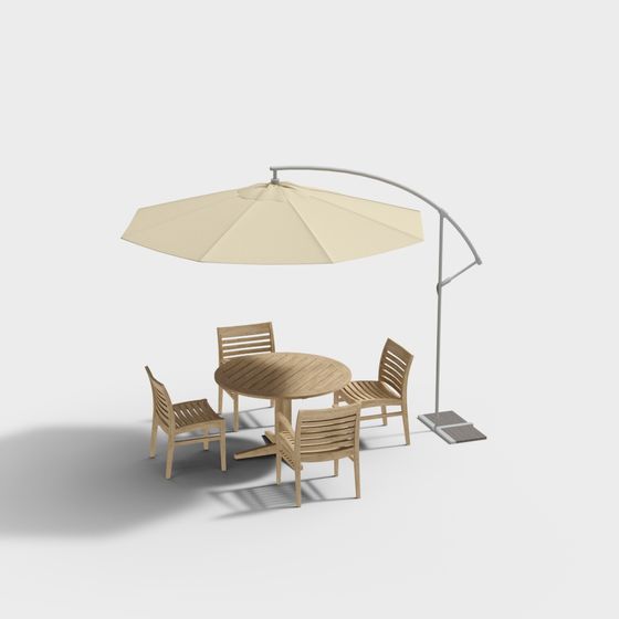 Ghế dưới ô dù thư giãn ngoài trời hiện đại