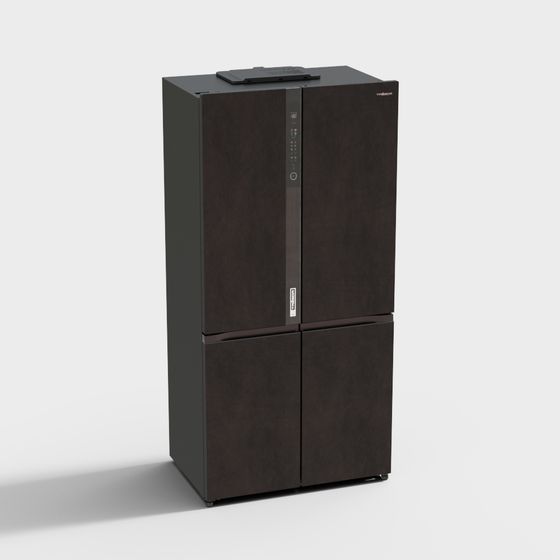 Elegant Low-Poly Refrigerator 3D model for Modern Homes
