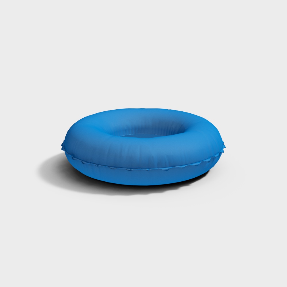 Modern blue inflatable swimming ring