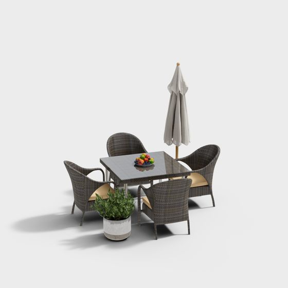 Modern Minimalist Outdoor Furniture 3D model