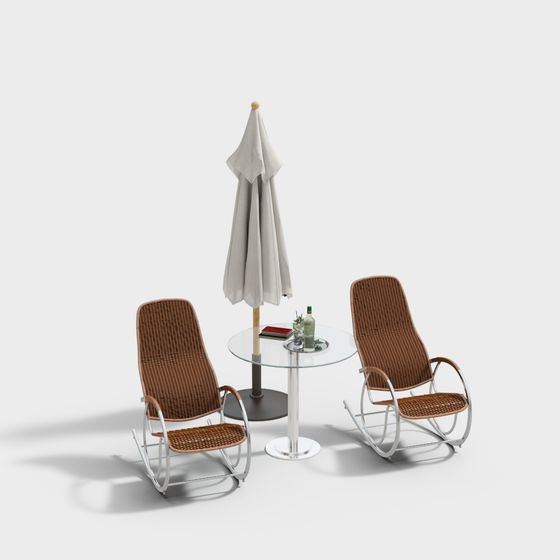 Elegant Outdoor Lounge Chair 3D model