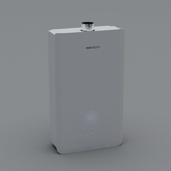 Modern Minimalist Gas Water Heater 3D Model