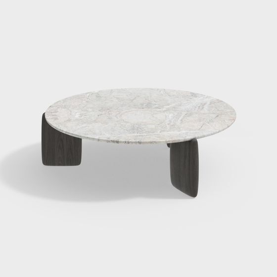 Modern Low-Polygon Round Table 3D model