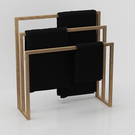 Wooden Frame Chair 3D model in Modern Minimalist Aesthetic