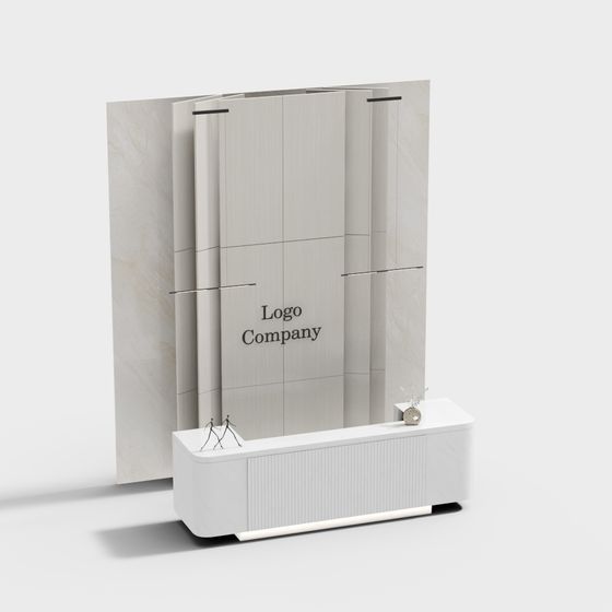 Elegant Reception Area 3D Model Design