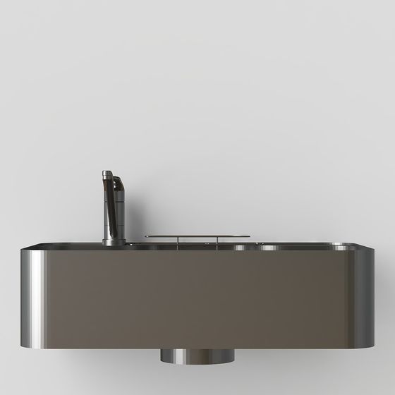 Sleek Streamline Sink 3D model