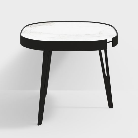 Elegant Low-Polygon Round Table 3D model