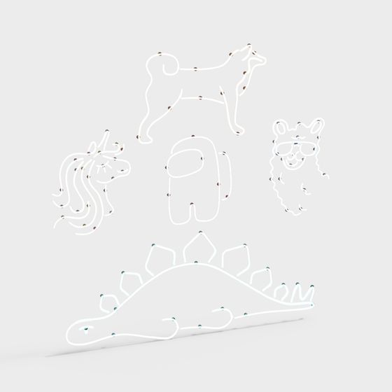 Whimsical 3D Animal Models for Creative Projects