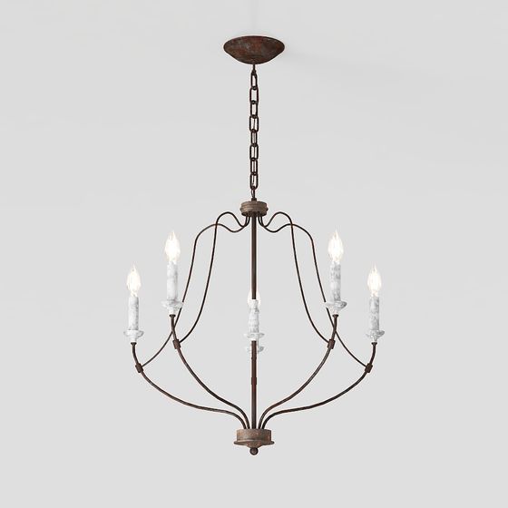 Rustic Chandelier 3D model