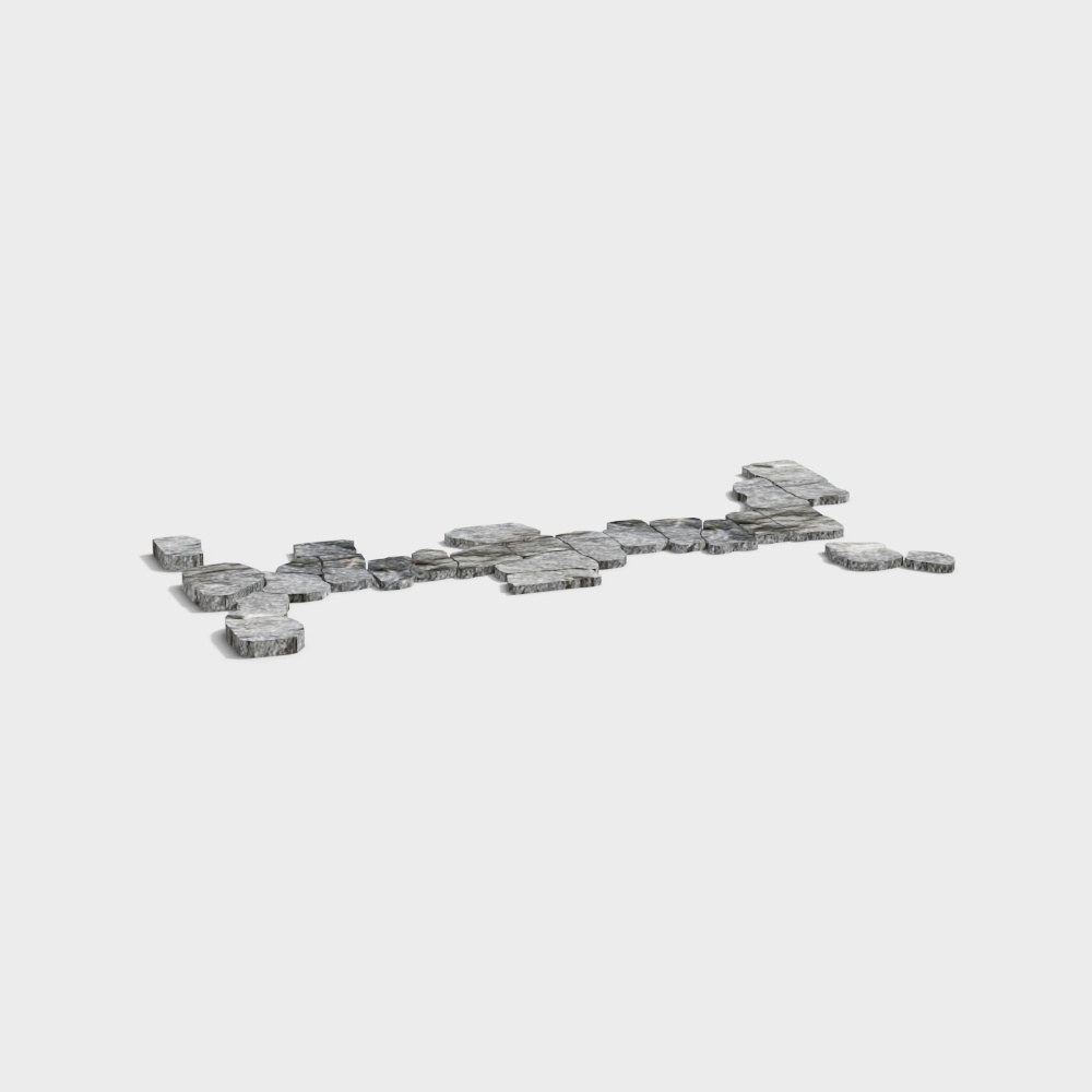 Low Poly Stone Path 3D model
