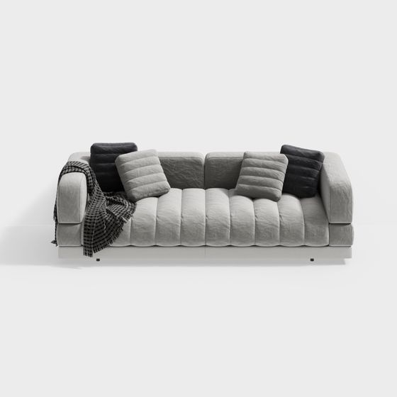 Urban Comfort Low-Poly Sofa 3D model
