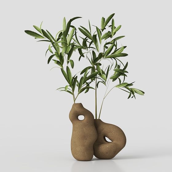 Natural Harmony Vase 3D model for Creative Spaces