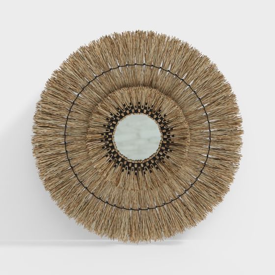Natural Weave Mirror 3D model