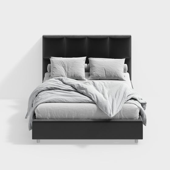 Modern Minimalist 3D Bed Frame Model