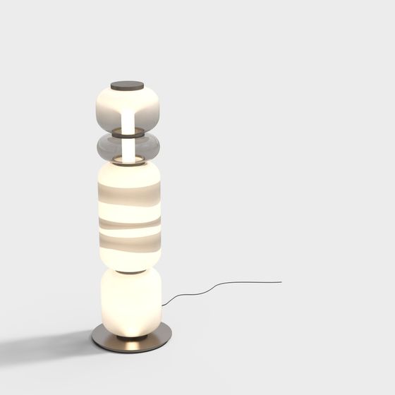 Sophisticated Low-Poly 3D Lamp Model for Interiors