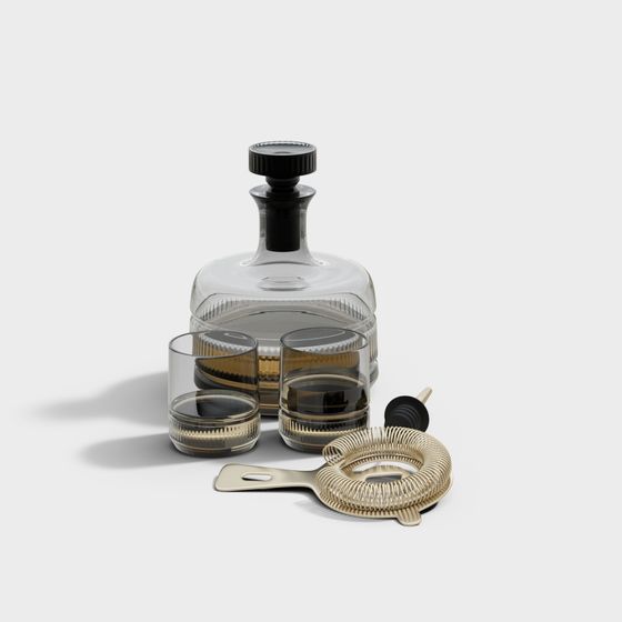 Stylish Cocktail Set 3D model