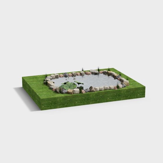 Garden Pond 3D model