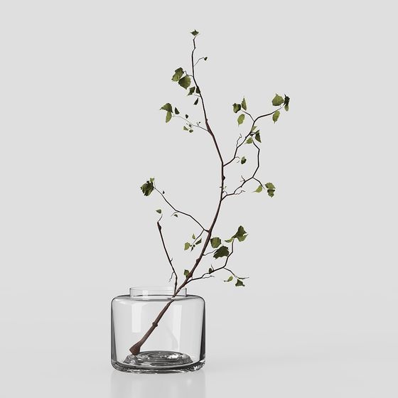 Life Tree in a Glass Bottle 3D model