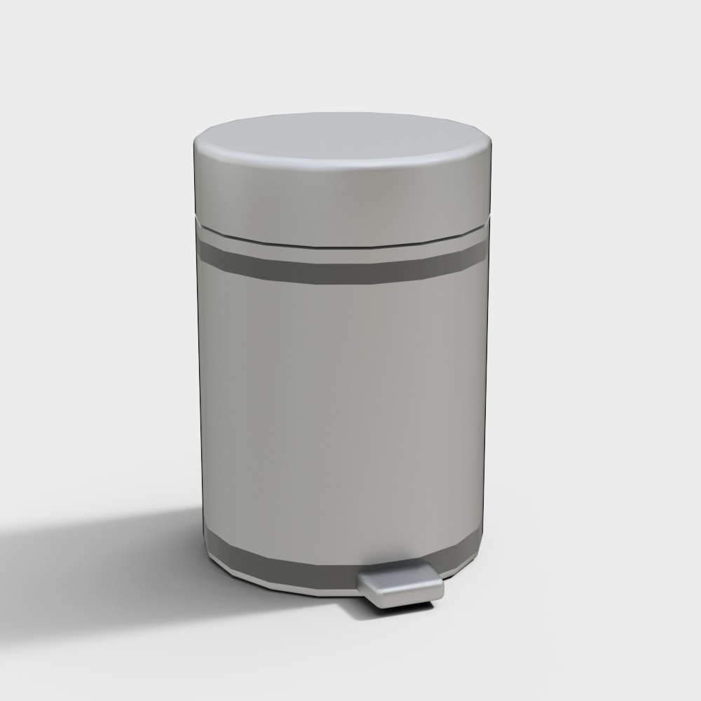 Minimalist Urban Trash Can 3D model