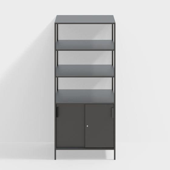 Industrial Style Storage Cabinet 3D model