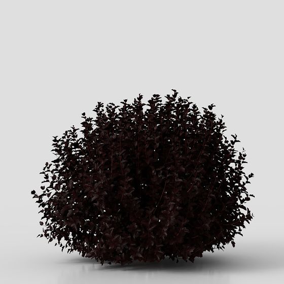 Enchanting Deep Purple Shrub 3D model for Creative Projects