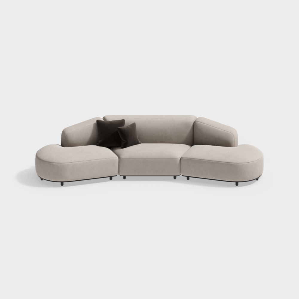 Modern living room multi person sofa