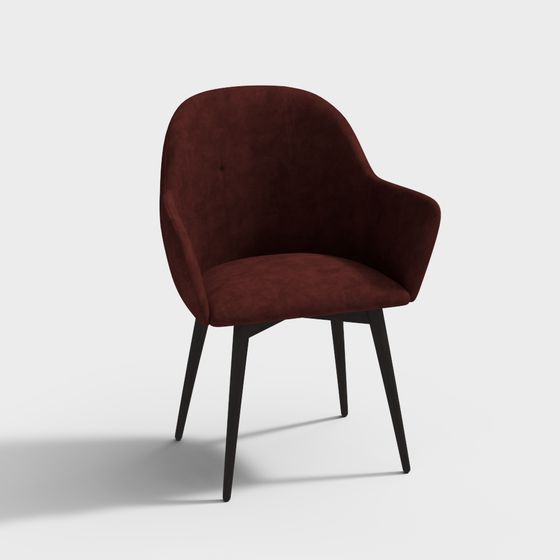 Elegant Low Polygon Chair 3D model