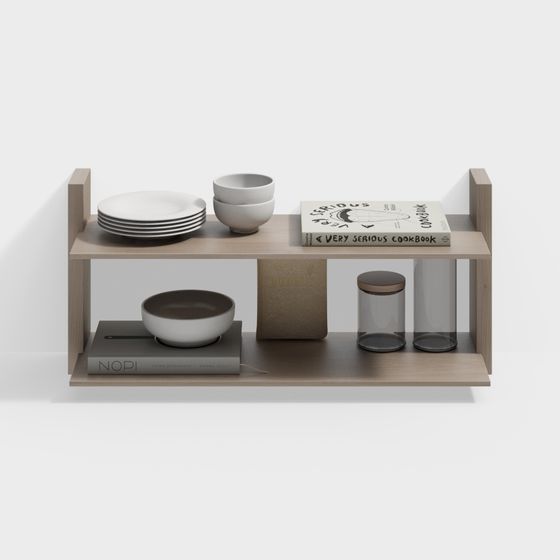 Cozy Kitchen Shelf 3D model