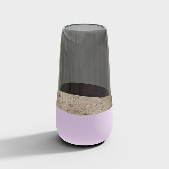 Stylish Low-Poly Glass Vase 3D model