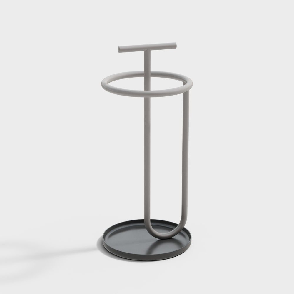 Stylish Gray Umbrella Stand 3D model