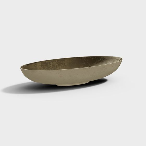 Vintage Metal Bowl 3D model
