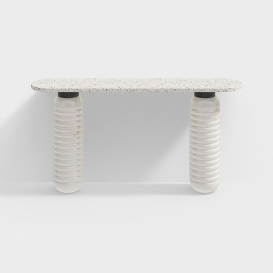 Elegant Spiral Marble Table 3D model