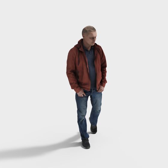 Stylish Low Poly Character 3D model for Urban Environments