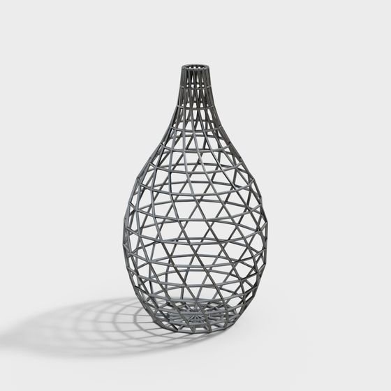 Geometric Art Bottle 3D model for Modern Design